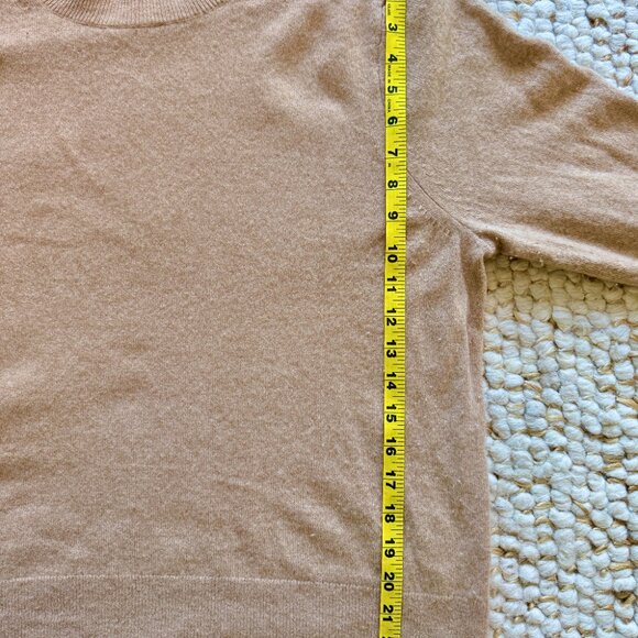 J. Crew 100% Cashmere Crewneck Sweater - Camel Heather / Size XXL - Picture 6 of 7